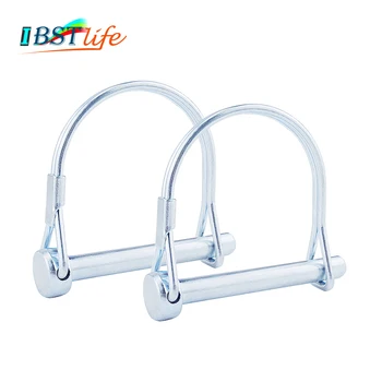 

2X Spring Carbon Steel PTO Pin Round Arch Wire Shaft Locking Lock Pin Safety Coupler Retainer Farm Trailers Wagons Lawn Garden