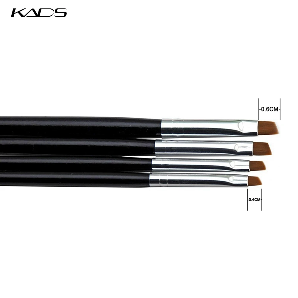 KADS 20Pcs/SET Nail Brush Gel Nail Brush Tilted Head 4 Sizes Available Brushes For Painting Good Quality Gel Brush Nail Brush 3