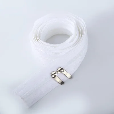 White 2 шт. 3#100/150 см нейлоновые металлические двойные застежки на молнии с закрытым концом для рукоделия Швейные сумки для одежды товары для дома - Цвет: White