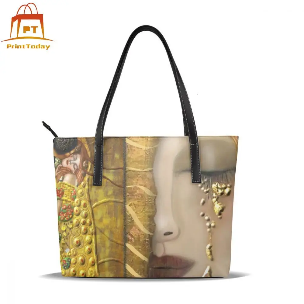 

Klimt Handbag Klimt Top-handle Bags Pattern Large Leather Tote Bag Woman Wedding Trendy Women Handbags