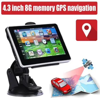 

Vehemo 4.3 Inches Car Navigator Digital GPS Navigator Sensors Vehicle Navigation for Electronics Map Electronic Album