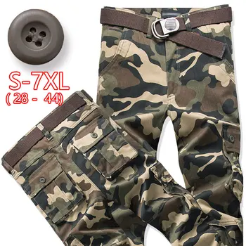 

Mens Winter Pants Thick Warm Cargo Pants Casual Fleece Pockets Fur Trouser Plus Size 38 40 Fashion Loose Baggy Worker Male 2020