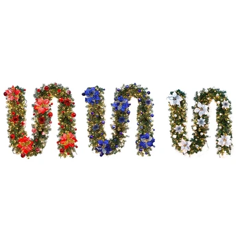 

2.7M LED Tree Hanging Ornament Rattan Colorful Decoration for Christmas Party Wedding Home Outdoor Garland Wreath Decoration