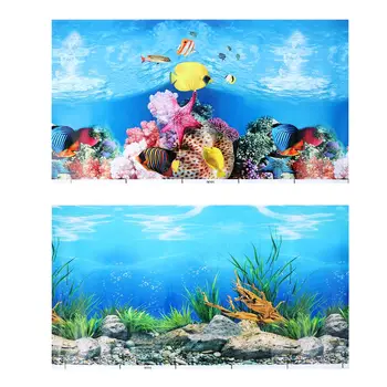 

POPETPOP 1PC Fish Tank Background Sticker Beautiful Decorative Wallpaper Backdrop Paper for Fish Tank Aquarium