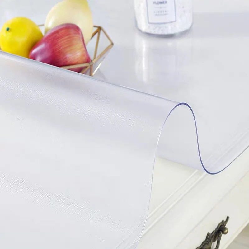 Толстая матовая скатерть из пвх 2 мм матовое водонепроницаемое покрытие для