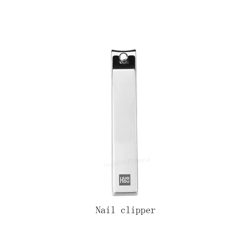nail clipper Xiaomi Mijia Huohou Нержавеющая сталь ножницы и щипчики для ногтей уход педикюр ногтей профессиональные кусачки для маникюра Файл машинки для стрижки ногтей инструменты - Цвет: nail clipper