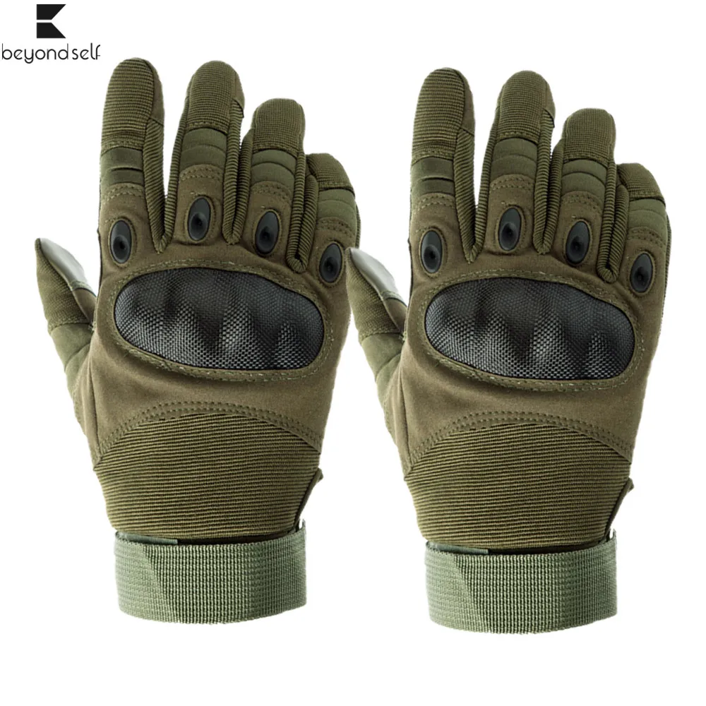 Nylon Tactical Gloves Cycling Outdoor Touch Screen Mountaineering Cycling Training Non-slip Cloth Sport Gloves for Motorcycle - Цвет: Зеленый