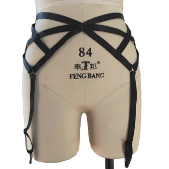 

Edgy Garter Belt Leg Harness Women Bondage Stockings Body Cage Sexy Lingerie Body Harness Black Dance Garters