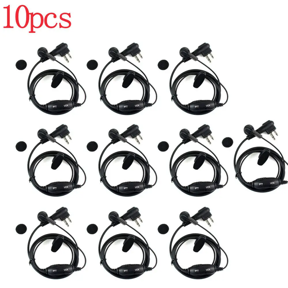 

10pcs 2Pin PTT/VOX Switch Earpiece for Motorola CLS1410/1110 XTN500 Radio Headset For Walkie-talkie C2001A