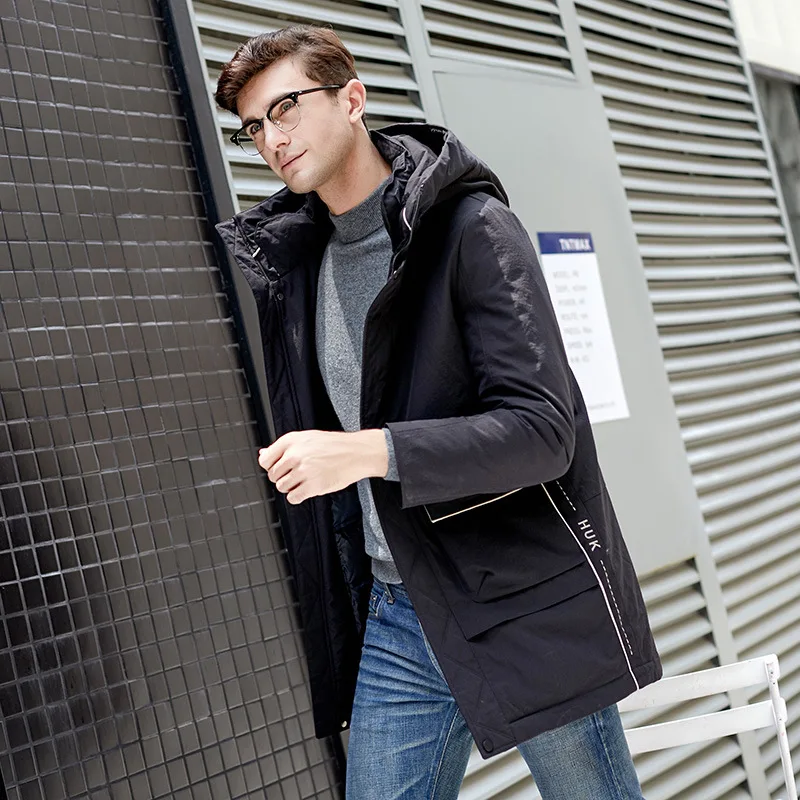 Autumn Fashion Men'S Wear Versatile down Jacket Men Warm Simple Fashion Korean-style down Jacket Coat 8883
