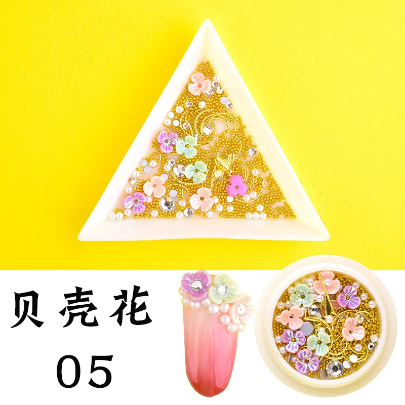 1 Box 3D Nail Art Decoration DIY Nail Decorating Accessories Metal Mixed Shapes Geometry Golden DIY Nail Art Tools,HJJHHJ