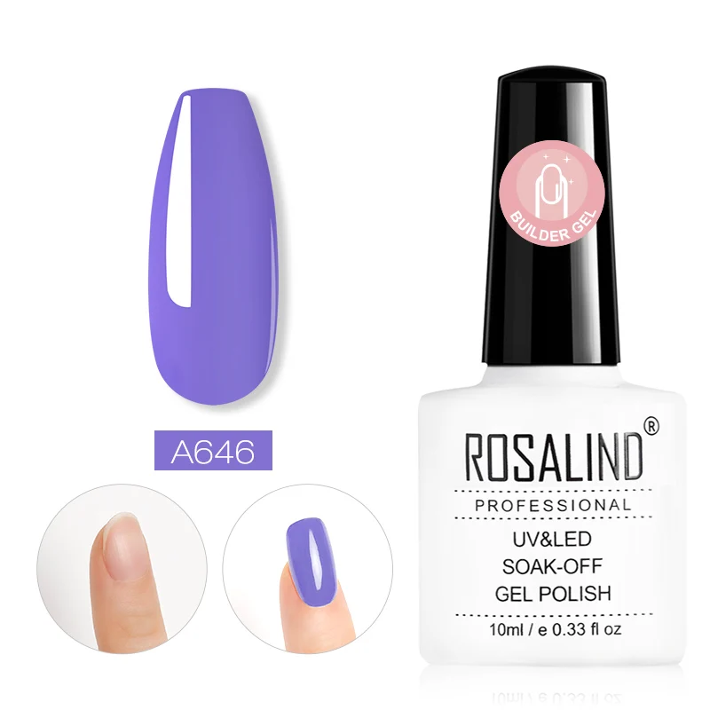 RDA646 ROSALIND поли гель лак для ногтей кристалл гель УФ-лак светодиодный гель лаки для дизайна ногтей гель для ногтей - Цвет: RDA646