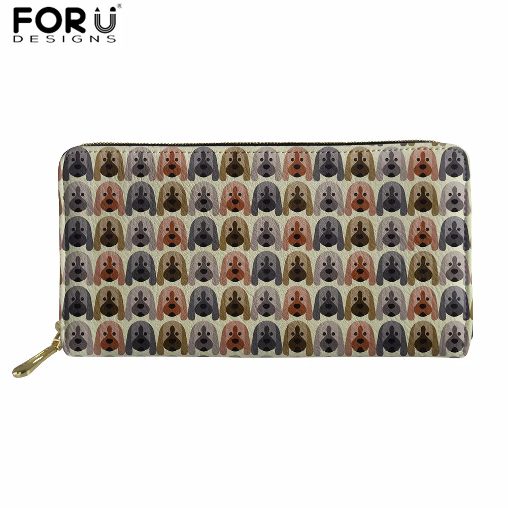 FORUDESIGNS/модные роскошные женские кошельки с милым принтом щенка, Длинный кошелек из искусственной кожи, Дамская мода, держатель для денег для телефона - Цвет: Z4779Z21