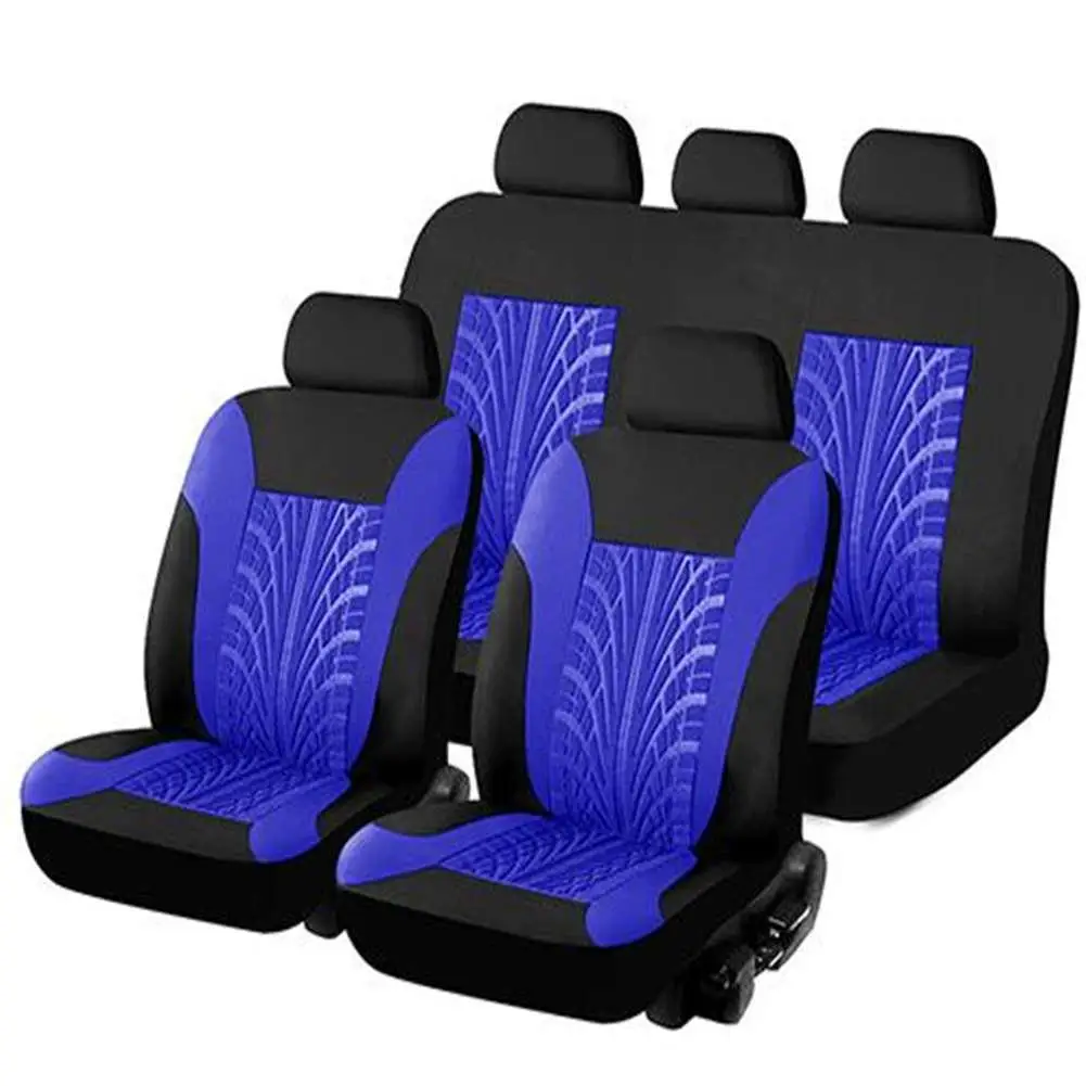 3D универсальные чехлы сидений автомобиля принты с бабочками; сиденья авто чехлы подушка для автомобиля украшения интерьера деталь Стайлинг 4/9 шт - Название цвета: Blue 9PCS