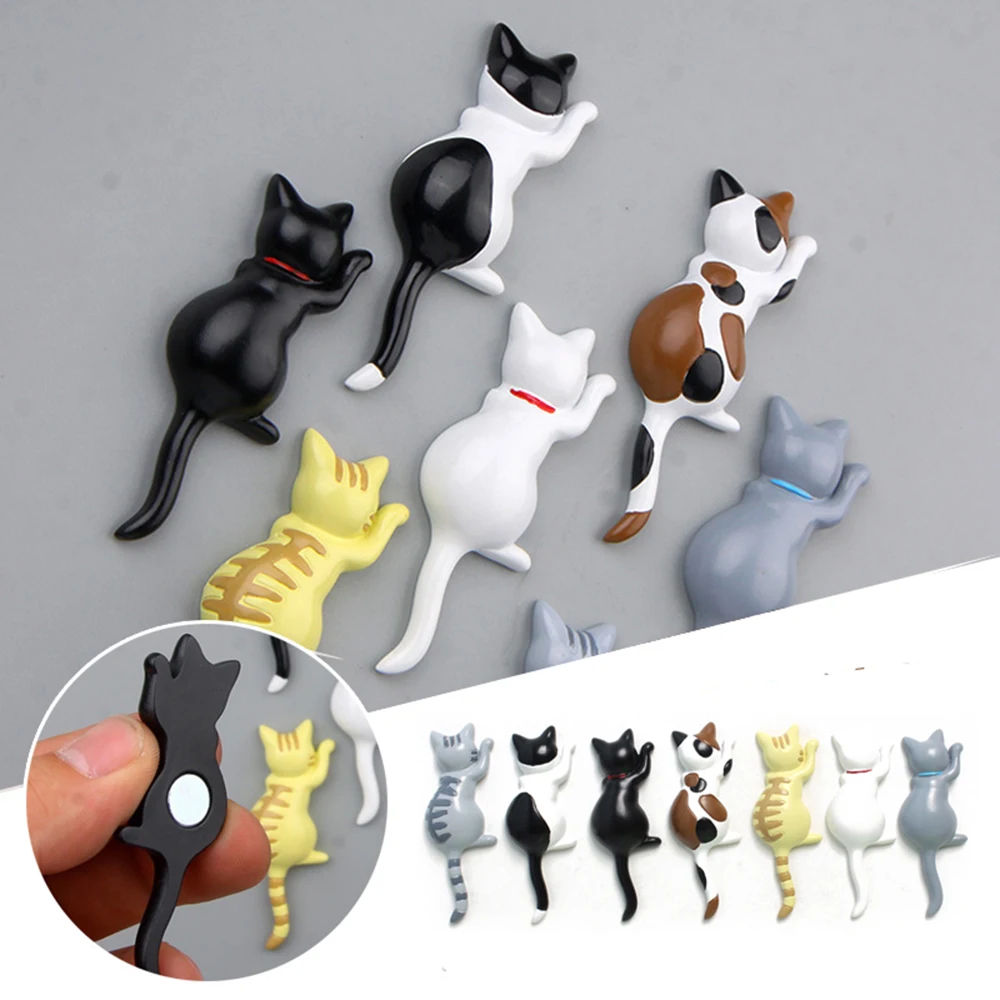 Милый Кот холодильник магнит мультфильм доска Забавный котенок 3D Пастер DIY