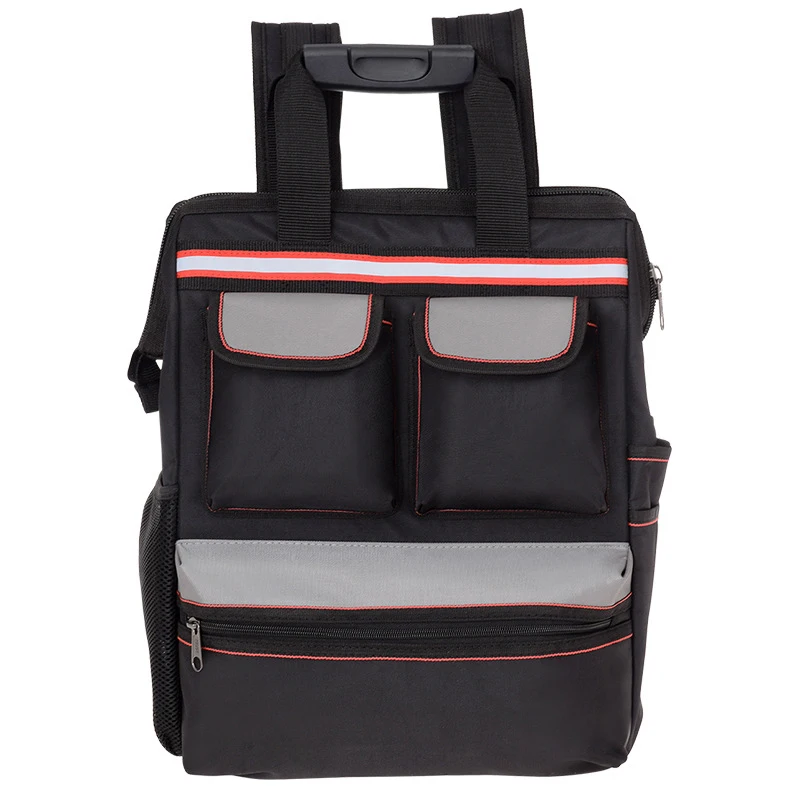 

Double Shoulders Tool Bag 3D Three Dimensional Strap Design Storing Maintenance Repair Multi Pocket Storage Bag