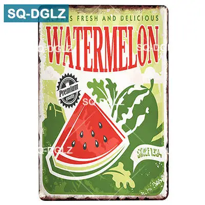 [SQ-DGLZ] Lemonade металлическая вывеска винтажная Оловянная вывеска бар Настенный декор живопись таблички Искусство Плакат домашний декор живопись - Цвет: 2060