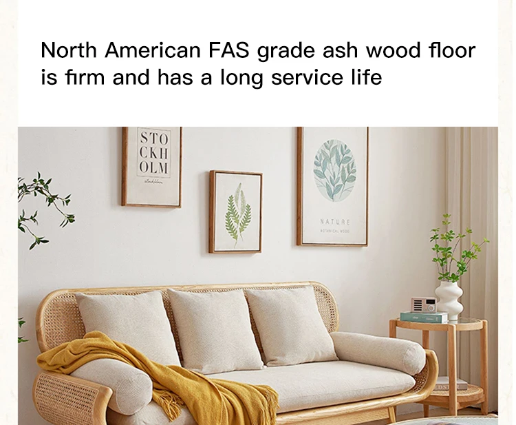 Description Picture 6 of itemNordic Household Leisure Rattan Sofa And Coffee Table 3 Seats Simple Modern Courtyard Balcony Terrace Patio Garden Outdoor Couch