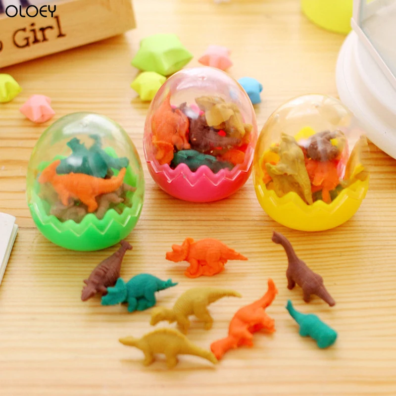 

5PCS Dinosaur Egg Eraser Creative Stationery Cute Pupils Prize Cute Cartoon Children's Eraser Personalized Gift Back To School