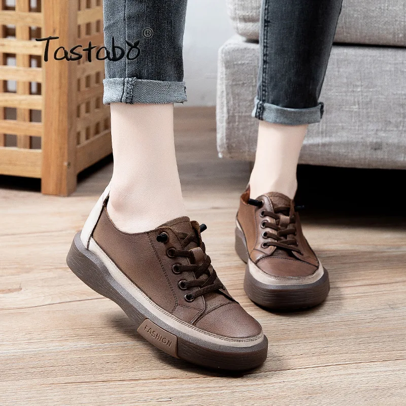 Canvas Shoes Flats Basket Sneakers Women Brown High-Top Feminino 2118 Tenis Femme