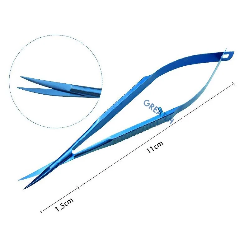 Castroviejo Corneal scissors Capsule membrane scissors Titanium/stainles steel Micro ophthalmic instruments