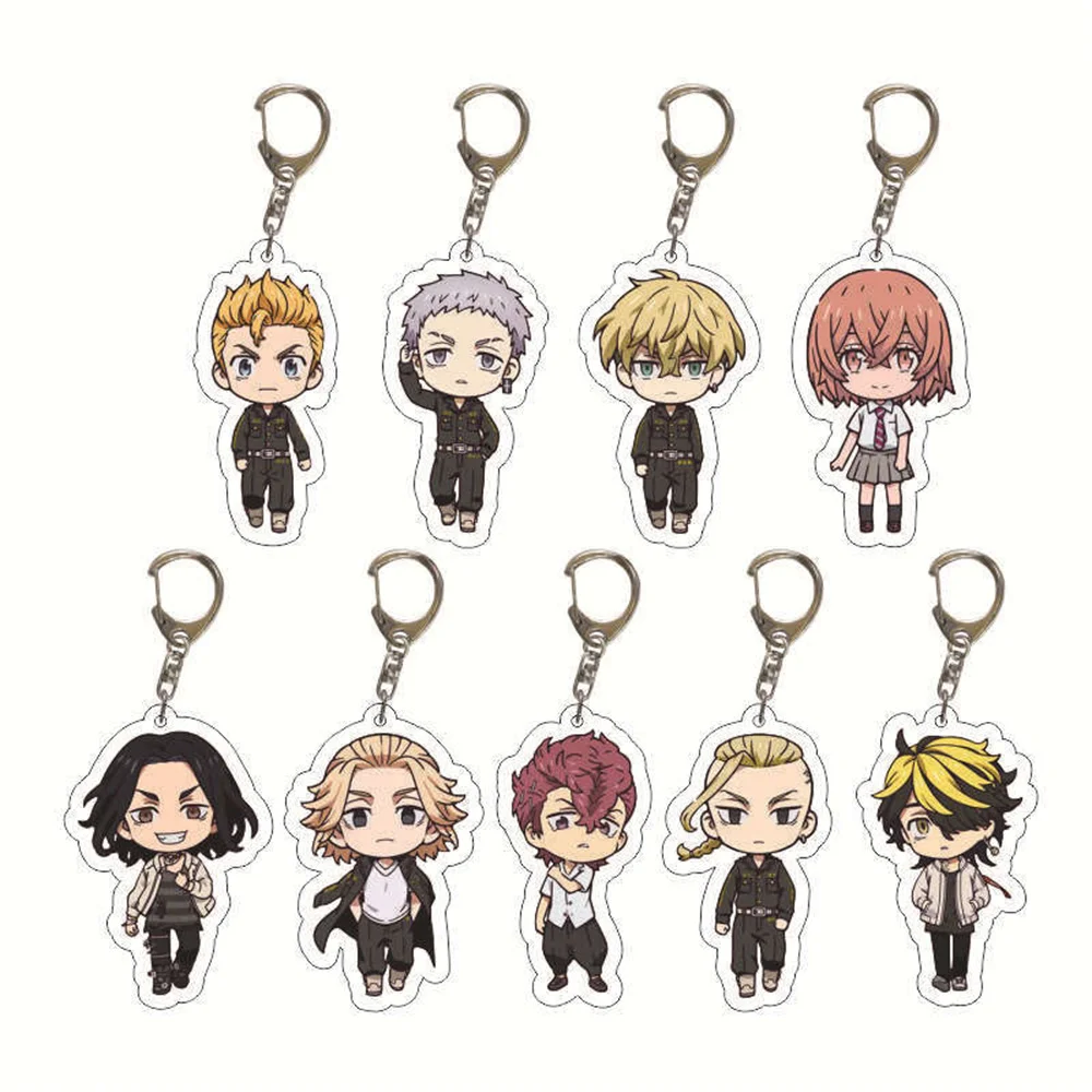 Anime Tokyo Avengers Original Keychain Revengers Hanagaki Budo Figures Cosplay key Chain Ring Car Keyring Accessories Gift | Украшения и