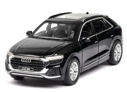 Высокая имитация 1:32 Audi Q8 со звуком светильник Вытяните назад игрушечный автомобиль модель игрушки для детей Подарки