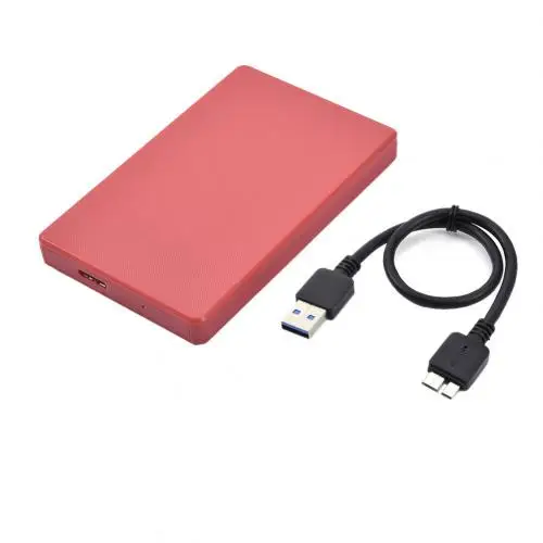 Red USB 3,0 5 Гбит/с HDD чехол 2,5 дюймов SATA USB 3,0 2,0 адаптер Поддержка 2 ТБ Корпус внешнего жесткого диска чехол для ПК - Цвет: Red