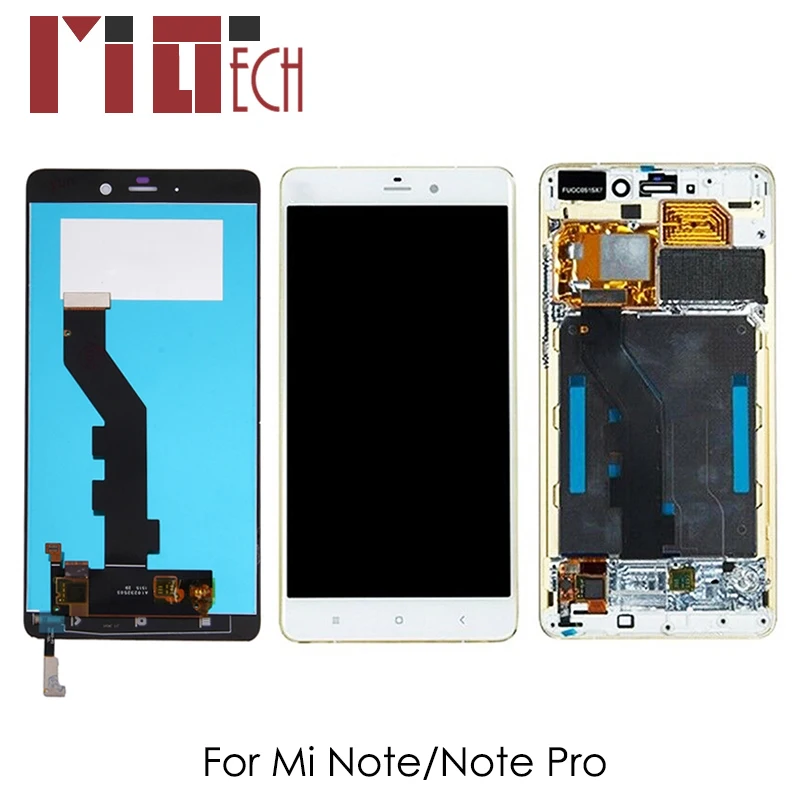 

LCD Display For Mi Note Pro LCD 5.99" Touch Digitizer Assembly White With Frame For Xiaomi Mi Note Screen Glass Replacement