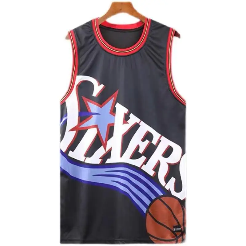 Men's Summer New Basketball Sports Vest Team Training Fitness Outdoor Loose Oversize Breathable Heat Dissipation Raptor Vest