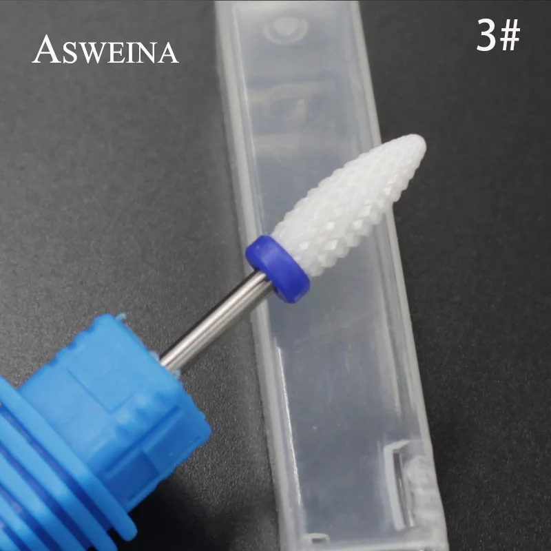 NO3 ASWEINA 1 шт. керамический сверло для ногтей педикюр машина электрическая твердосплавная дрель 3/3" хвостовик машина аппарат для маникюра аксессуары - Цвет: NO3