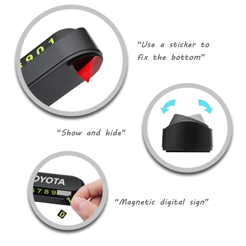 Car Accessories Temporary Parking Number Card for Toyota Corolla E150 Camry 40 70 Rav4 Mark2 Land Cruiser 200 Interior Goods Car Accessories Temporary Parking Number Card for Toyota Corolla E150 Camry 40 70 Rav4 Mark2 Land Cruiser 200 Interior Goods
