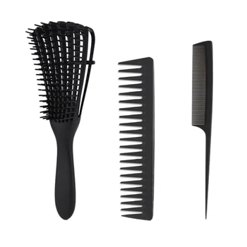 

3Pc/Set Hair Brush Scalp Massage Comb Women Detangle Hair Brush Hairdressing Salon Styling Health Care Reduce Fatigue