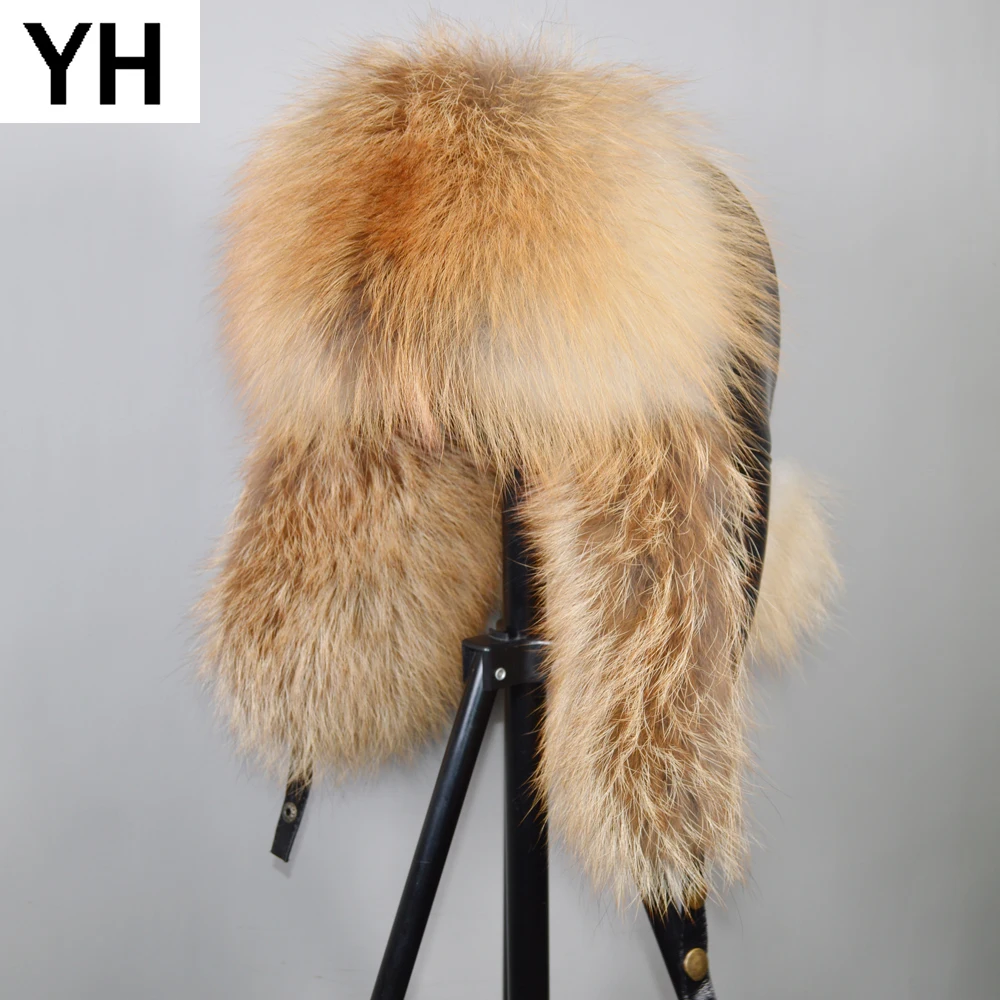 Новинка мужские уличные ветрозащитные зимние шапки бомберы из натурального