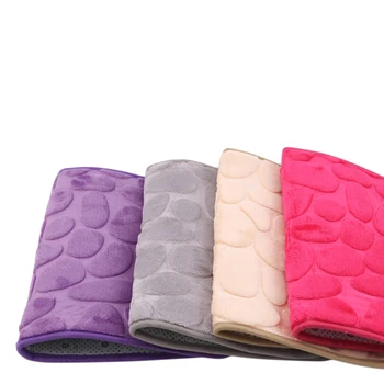 

Cobblestone Embossed Carpet Rug Bedroom Mat Stone Pattern 3 D Door Mat Kitchen Bathroom Door Water Absorption Anti-slip Mat