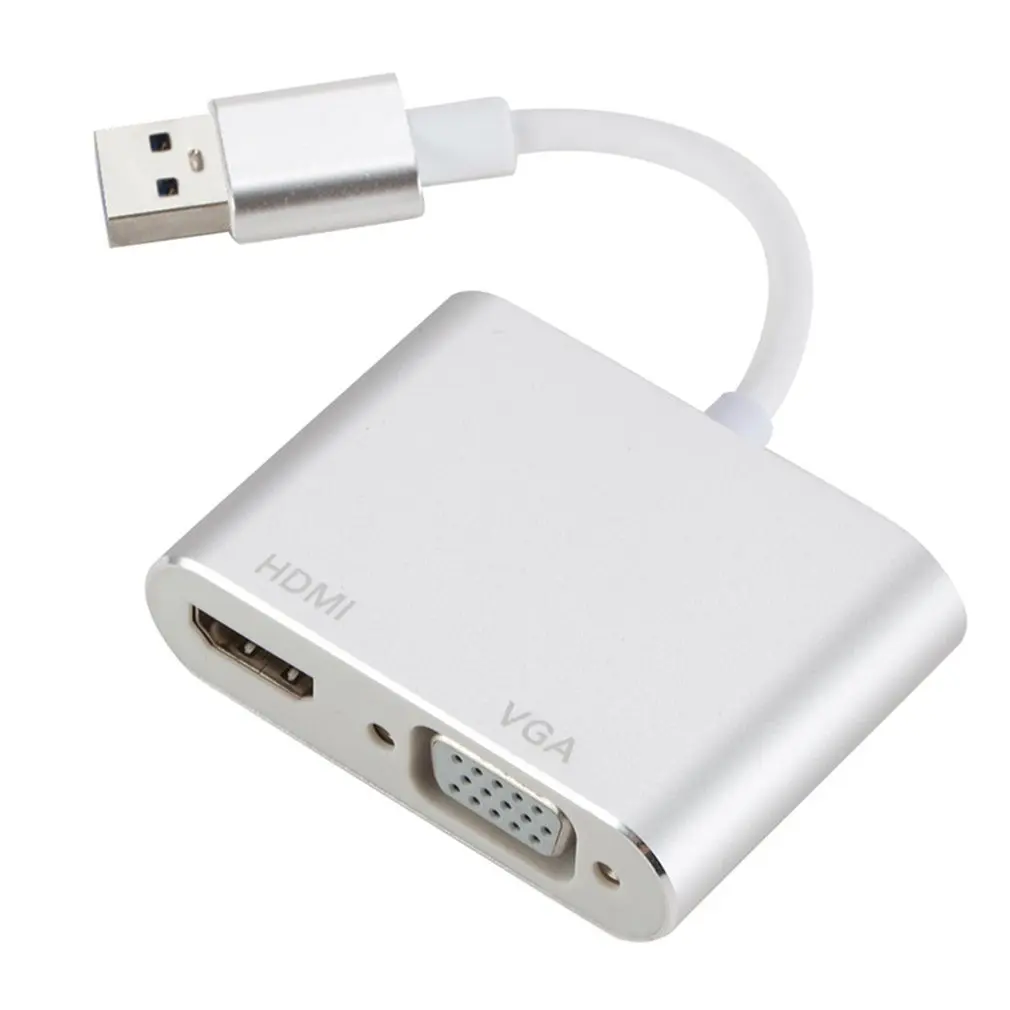 USB3.0 к HDMI VGA адаптер 4K HD 1080 P-все в одном! многофункциональная Дисплей 2 в 1 взаимный обмен данными между компьютером и периферийными устройствами к конвертеру HDMI аудио-видео кабель для Macbook компьютер