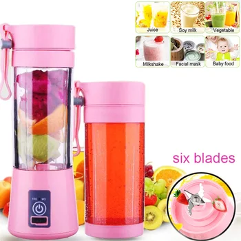 

6 Blades Blender Portable Juicer Mixer Food Processor Mini Hand Mixer Electric Blenders Cups Smoothie Kitchen Machine