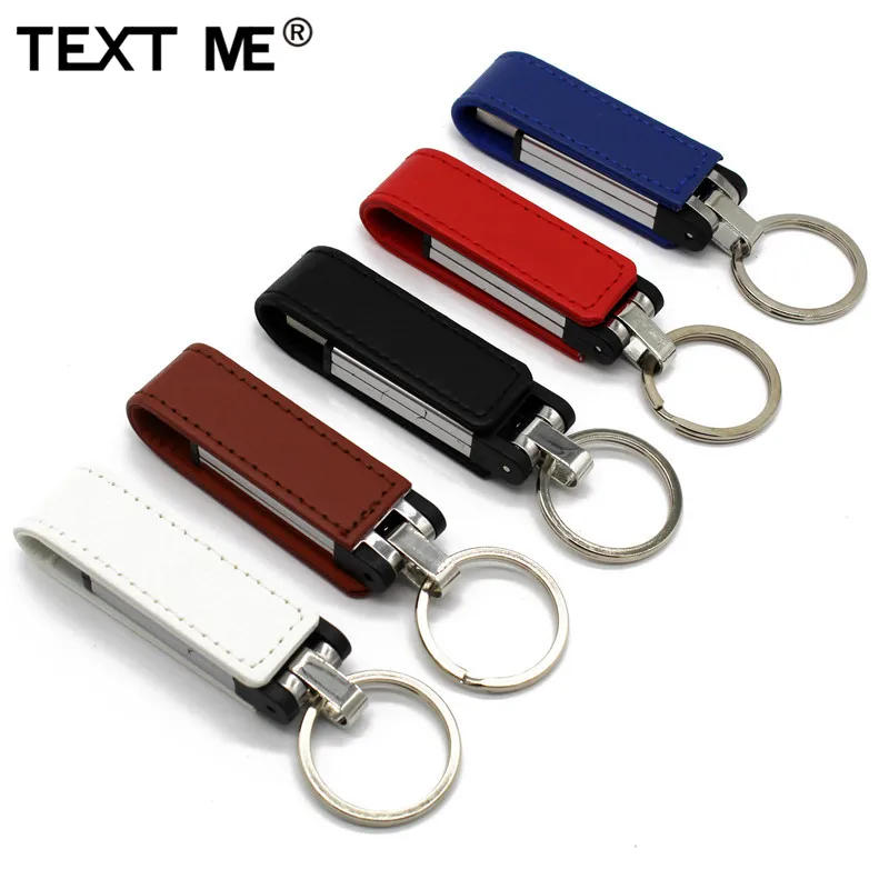 TEXT ME 6 цветов кожа+ брелок модель usb флеш-накопитель usb 2,0 4 ГБ 8 ГБ 16 ГБ 32 ГБ флеш-накопитель 64 ГБ usb флешка