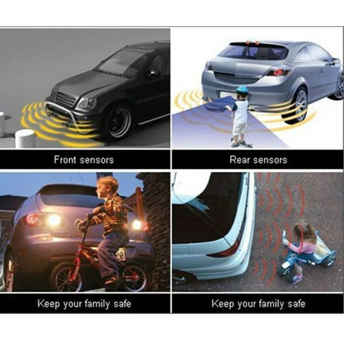 Car LED Parking Reverse Backup Radar Monitor Detector Display System Buzzer CSL88