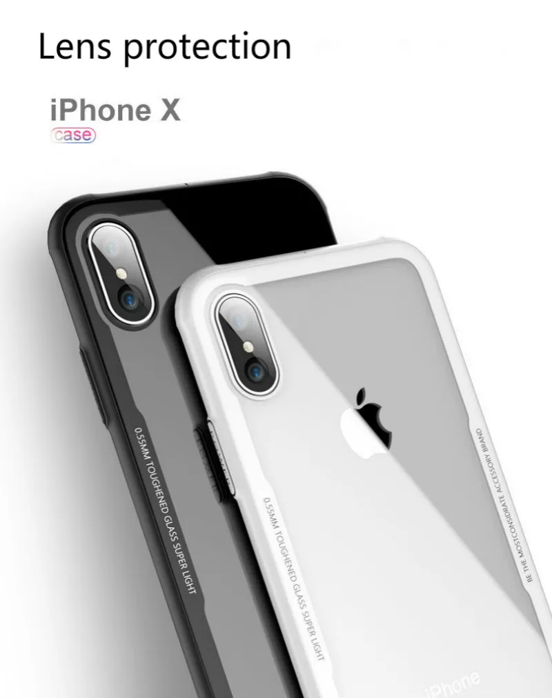 Роскошный стеклянный чехол Voor для iphone 6 7 8 Plus X XS XR максимальный 7plus 8plus 6G 6S MAX Plating