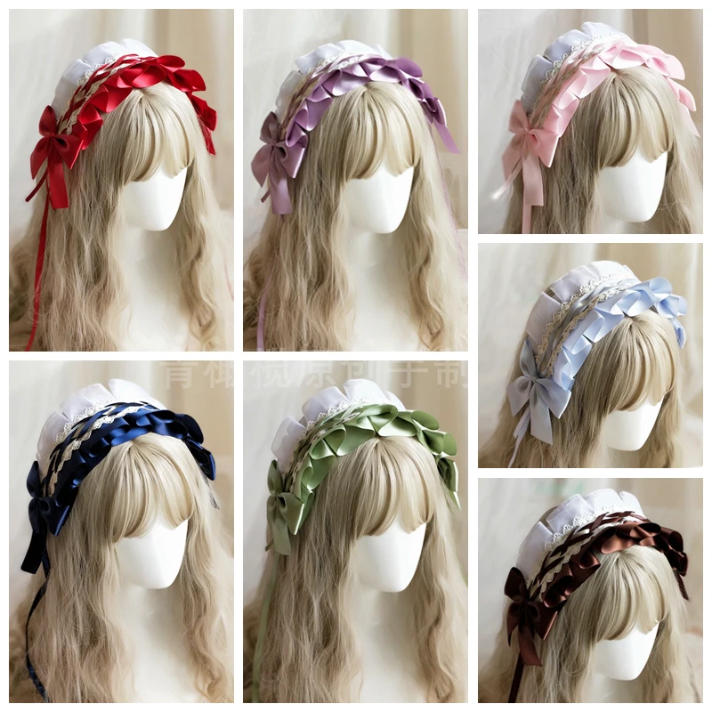 

Lolita Headwear Lolita Hair Band Hair Clip Soft Sister All-match Sweet Lace Lo Niang Hair Accessories Dark Origional