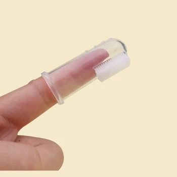 

Fashion Baby Finger Toothbrush Children Teeth Clean Massage Soft Silicone Baby Finger Teethbrush Soft Safe Kids Gum Brush