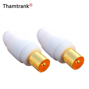 

100pcs/lot TV PAL Male Plug Coax RF TV Connector TV Adapter Gold Plated Plug TV Wire Connector Wholesales