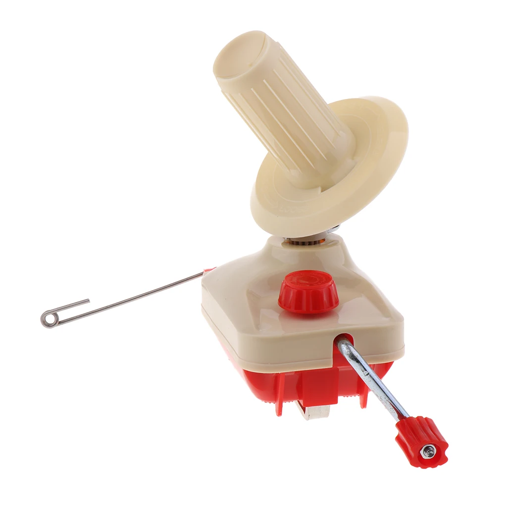 Bobbin Yarn Winder Table Clasp, Hand Operated Wool Fiber String Winder Holder for Knitting Crocheting Tools Accessories