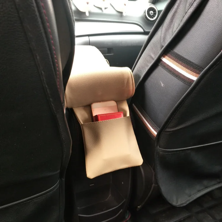 PU Car Armrest Pad Universal Auto Armrests Center Console Arm Rest Seat Box Vehicle Protective With 2 Pockets
