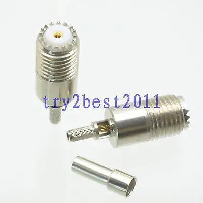 DHL/EMS 50 шт. разъем miniUHF jack штырьковый обжим RG174 RG316 LMR100 РЧ коаксиальный Прямой-C1