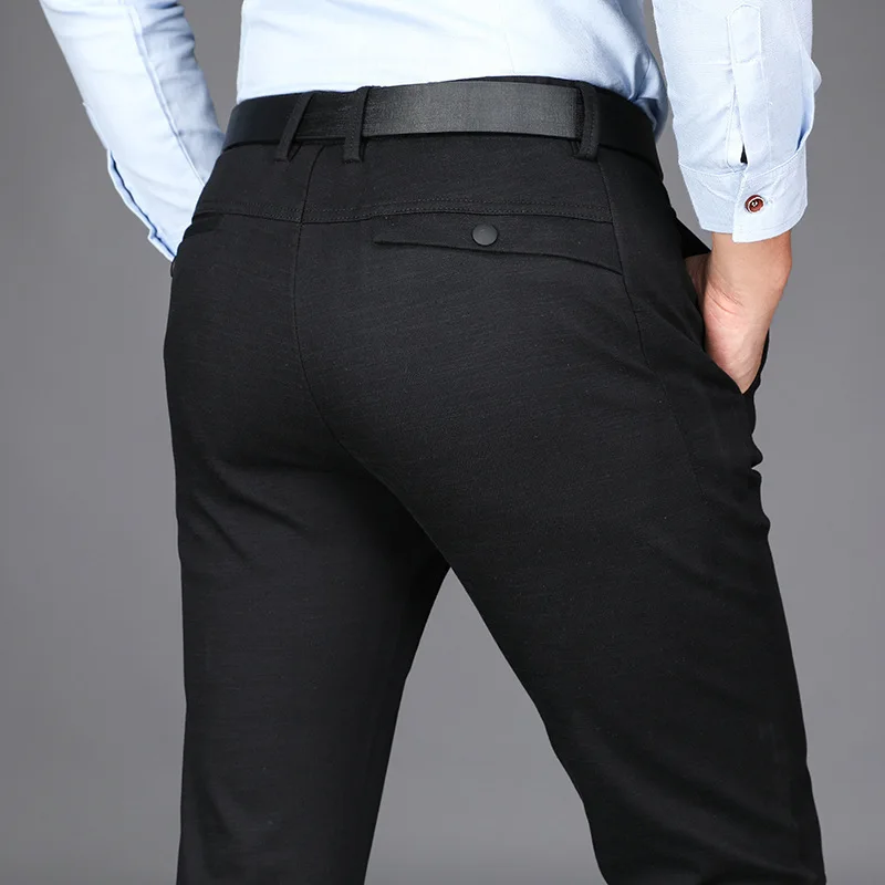 

2018 New Style Autumn & Winter MEN'S Casual Pants Waist Hugging Men's Straight-Cut Elasticity MEN'S Trousers Men Business Casual