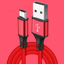 Red Cafele Micro USB кабель 2A Быстрая зарядка 1,5 м Одна Головка строка данных для Xiaomi huawei samsung Oppo красный рис зарядное устройство - Цвет: Red