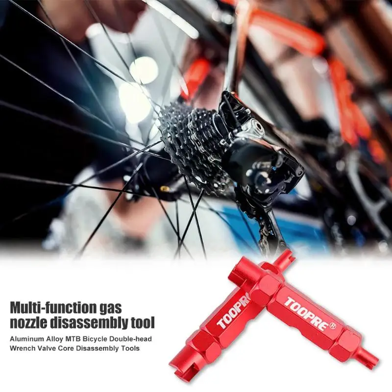 Алюминиевый сплав MTB велосипед двойной простой гаечный ключ сердечник клапана демонтаж инструменты для езды на велосипеде на улице аксессуары