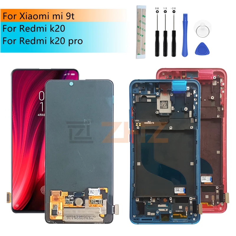 ЖК дисплей для Xiaomi Mi 9T сенсорный экран с дигитайзером в сборе Redmi K20 Pro запасные